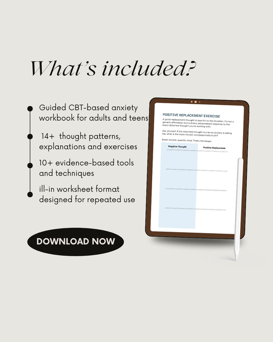 Thought Detox: A Printable CBT Agoda Workbook for Overthinking, Negative Thought Patterns and Anxious Thoughts