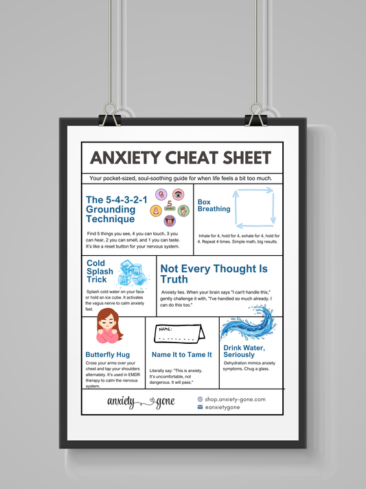 anxiety cheat sheet, printable anxiety cheat sheet, downloadable anxiety guide, anxiety coping cheat sheet, printable anxiety toolkit, anxiety relief printable, anxiety tips printable, anxiety pdf download