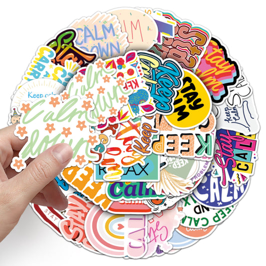mental health stickers pack with positive affirmations and anxiety relief quotes, 55PCS vinyl anxiety stickers with self care messages and therapy support, motivational stickers for mental health journaling, laptops, and planners, uplifting waterproof mental health stickers for depression and anxiety support, cute cartoon-style mental health awareness sticker bundle for teens and adults, eco-friendly PVC mental health stickers for students and therapists, aesthetic mental health planner stickers with daily