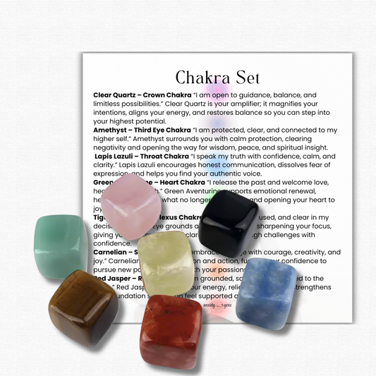 7-Piece Chakra Stone Set, healing crystals for chakra balancing and meditation, polished chakra stones kit with clear quartz, amethyst, sodalite, green aventurine, yellow jade, carnelian, and red jasper, spiritual crystal set for energy healing, mindfulness, and stress relief, chakra gemstone gift set for women and men, chakra crystals for yoga and reiki practice