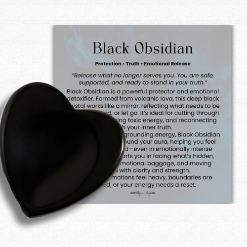 Black Obsidian Worry Stone, polished black healing crystal for grounding and protection, obsidian thumb stone for anxiety relief and stress support, black obsidian pocket stone for meditation and root chakra balance, crystals for energy cleansing and emotional release, genuine black obsidian worry stone gift for women and men, calming gemstone fidget stone for mindfulness and clarity, black obsidian crystal for shielding against negativity