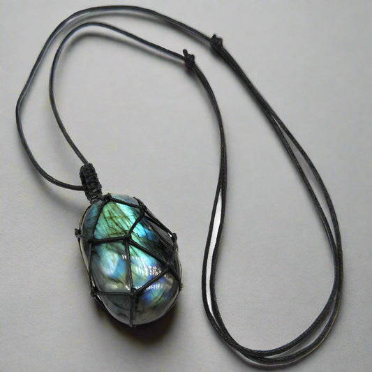Stone of Transition Labradorite Necklace for emotional healing and anxiety relief, the perfect gemstone jewelry using crystals for anxiety.