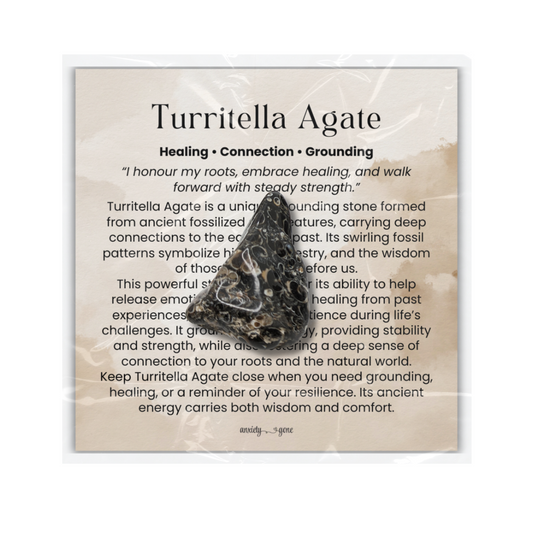 Turritella Agate Tumbled Stone 1 inch, polished fossilized agate healing crystal for grounding and emotional healing, natural turritella gemstone with ancient fossil patterns, calming agate crystal for stress relief and resilience, genuine fossil agate pocket stone for meditation and mindfulness, tumbled gemstone for reiki and chakra healing, unique turritella agate crystal gift for women and men
