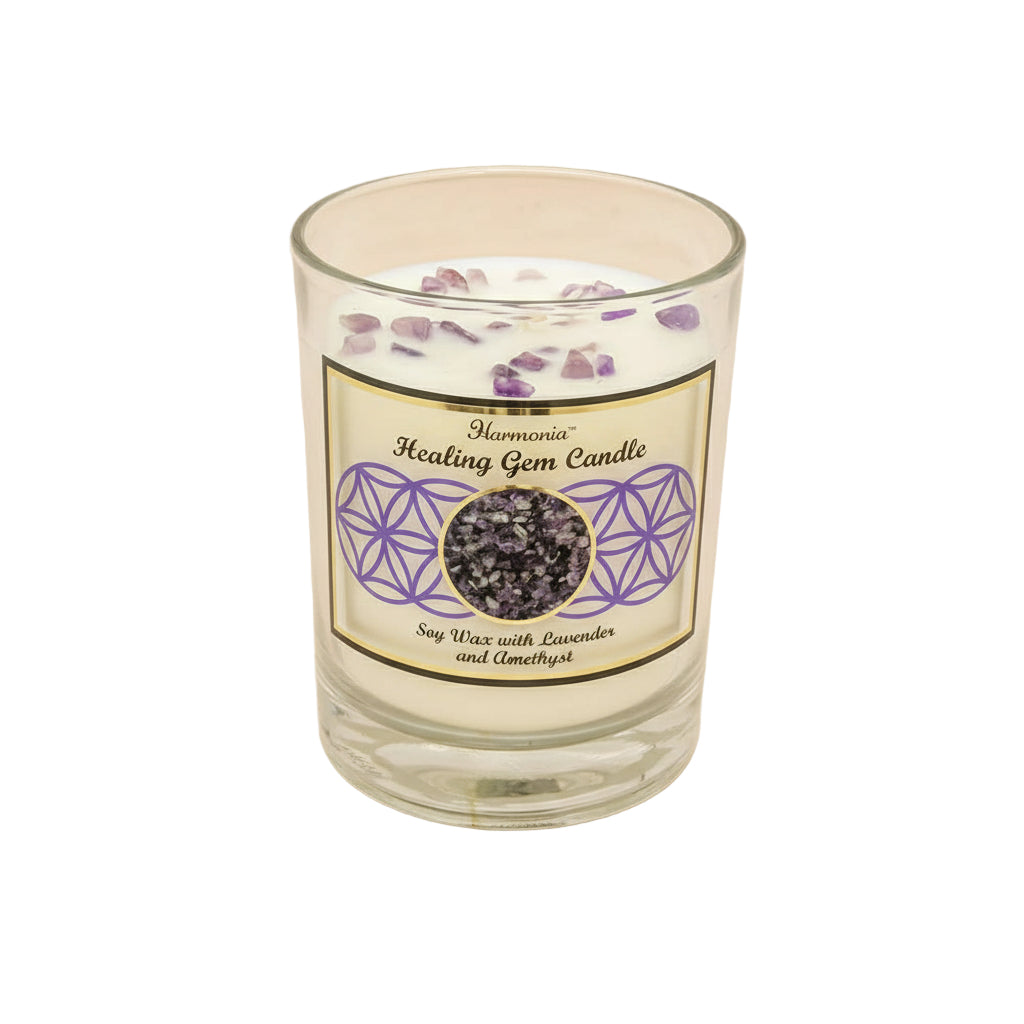 crystal candle, amethyst candle, lavender crystal candle, healing candle with crystals, soy crystal candle, amethyst lavender candle, soy gem candle, crystal infused candle, gemstone candle, amethyst lavender candle, lavender and crystal candle, calming lavender crystal candle, amethyst aromatherapy candle, lavender healing candle, candle for anxiety and stress, lavender candle with amethyst, lavender infused crystal candle