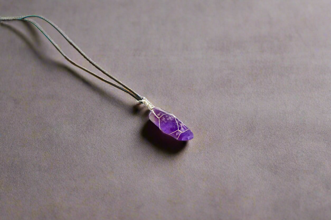 Amethyst Necklace is the perfect gemstone jewelry for stress relief, anxiety relief, and emotional balance, as it uses the best healing crystals for anxiety, making it great for spiritual gifts.