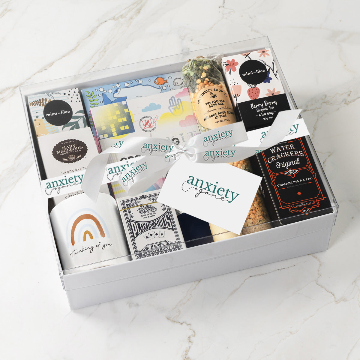 thinking of i gift set, thinking of i gift box, thinking of i gift basket, care package gift set, sympathy gift set, comfort gift box, wellness thinking of i gift set, thoughtful gift box, thinking of i gifts canada, comfort gift basket canada, self care thinking of i gift box, curated thinking of i gift set, get well gift box, sending love gift set, care package canada