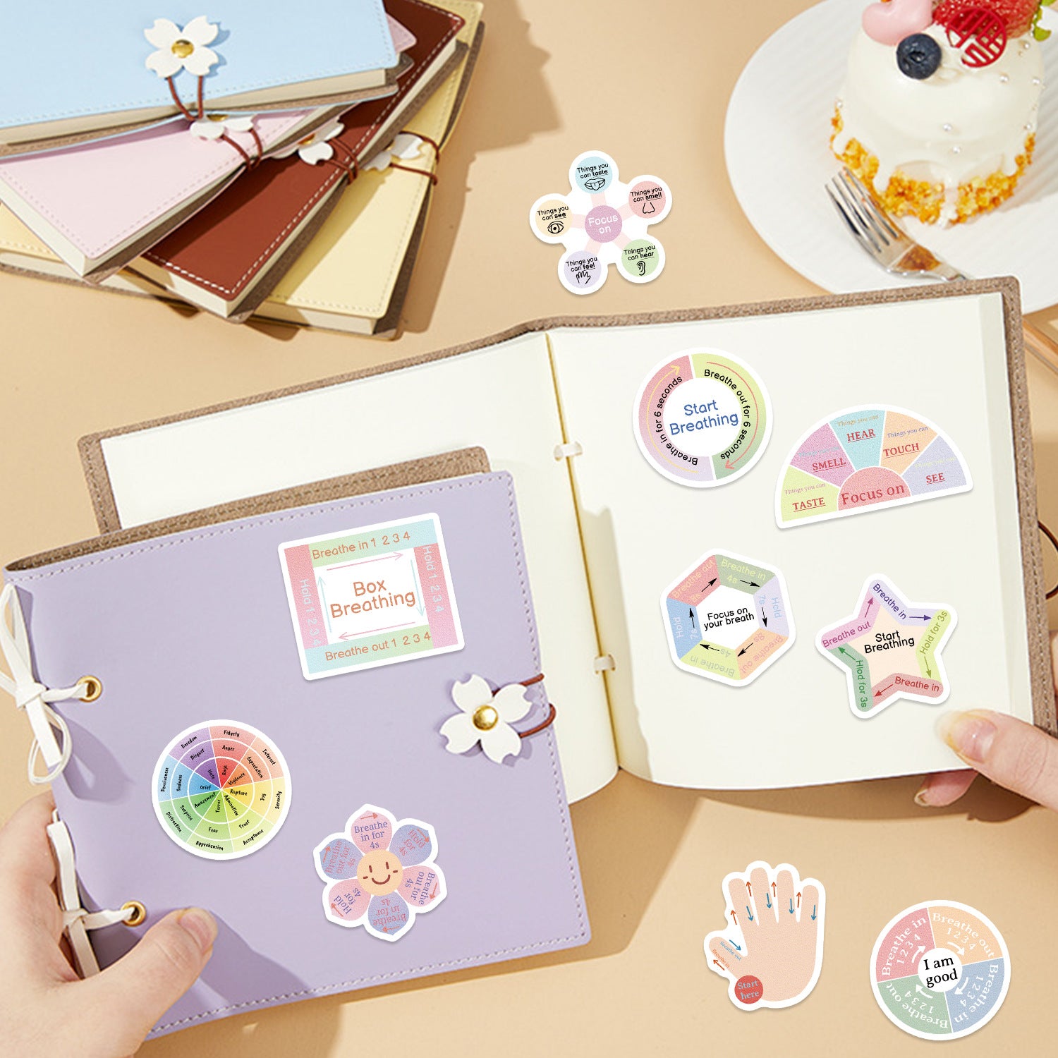 mental health stickers pack with positive affirmations and anxiety relief quotes, 55PCS vinyl anxiety stickers with self care messages and therapy support, motivational stickers for mental health journaling, laptops, and planners, uplifting waterproof mental health stickers for depression and anxiety support, cute cartoon-style mental health awareness sticker bundle for teens and adults, eco-friendly PVC mental health stickers for students and therapists, aesthetic mental health planner stickers with daily 