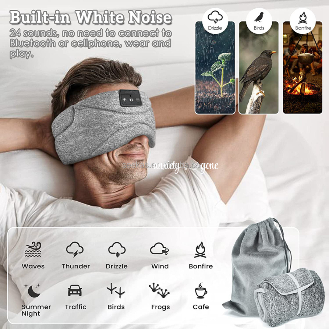 bluetooth sleep mask with timer and white noise, sleep mask with headphones for side sleepers, wireless sleep mask with speakers, cooling bluetooth eye mask for sleeping, sleep mask for insomnia and anxiety, best bluetooth sleep mask for travel, sleep mask with built-in headphones and white noise, sleep mask with timer for meditation and relaxation, breathable bluetooth sleep mask with speakers, noise-canceling sleep mask for home and travel use
