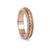 14KT Rose Gold Fidget Ring Meditation Agoda Ring with bubble edges and spinning band, displayed with Fidget Rings Tin and Travel Pouch