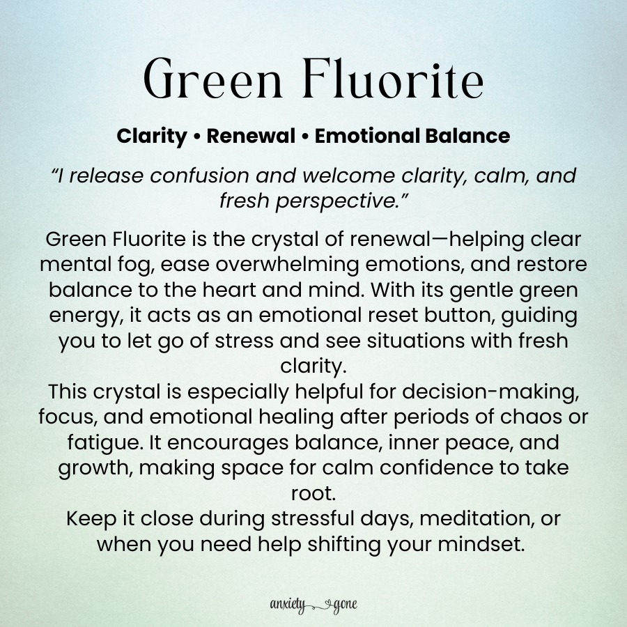 Green Fluorite Wire Wrapped Necklace with black cord – healing crystal jewelry for clarity, stress relief, focus, emotional balance, and chakra healing.