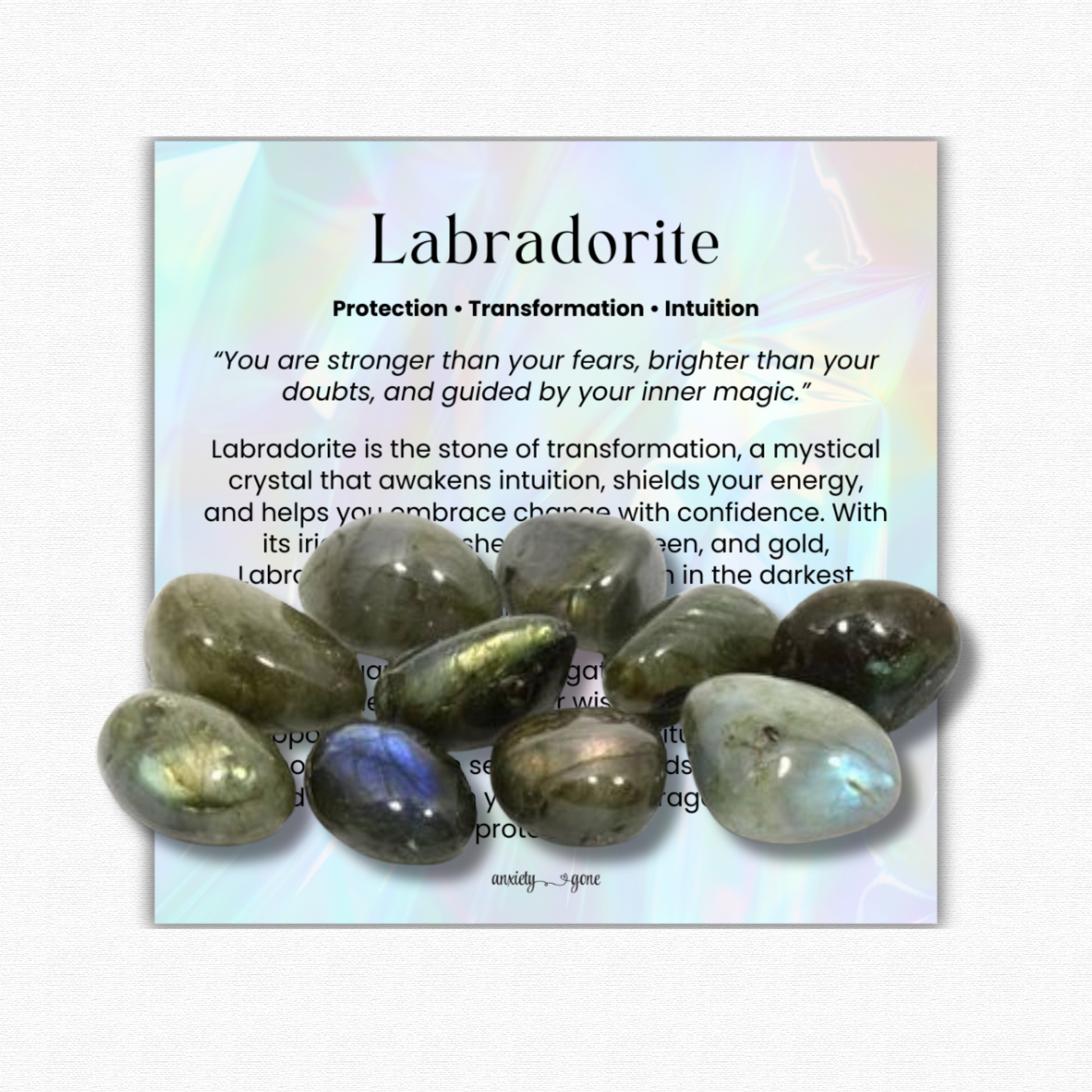 Labradorite Tumbled Stone 1–2 inches, polished iridescent healing crystal for protection and intuition, labradorite gemstone for transformation and spiritual growth, natural labradorite pocket stone for meditation and mindfulness, shimmering labradorite calming crystal for stress relief, genuine labradorite stone with flashes of blue green gold, tumbled gemstone for energy healing and creativity, labradorite crystal gift for women and men
