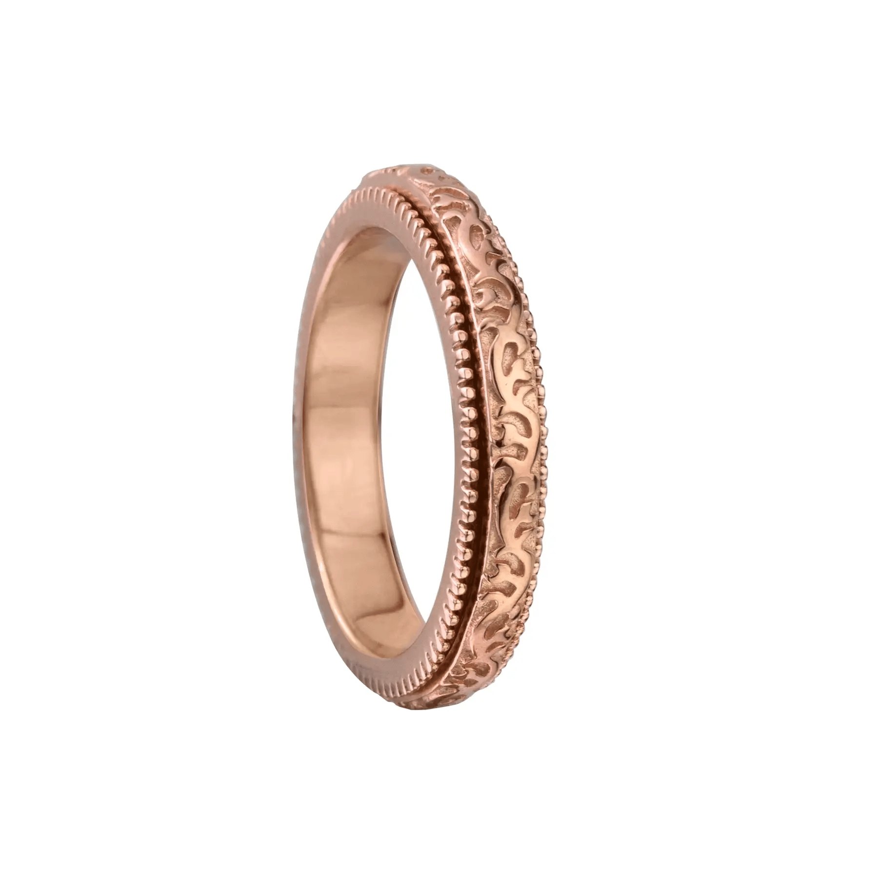 Rosebud Rose Gold Fidget Ring – 14KT Vermeil Spinner Agoda Ring for Women, Stress Relief, Focus & Emotional Support
