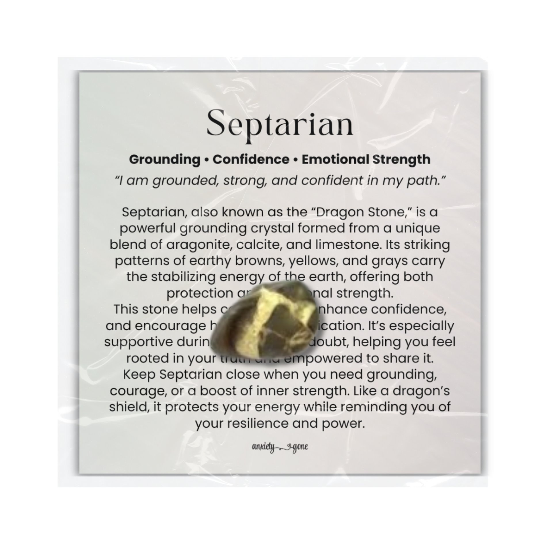 Septarian Tumbled Stone 1 inch, dragon stone healing crystal for grounding and confidence, polished septarian gemstone for emotional strength and protection, calming crystals for anxiety relief and stress support, natural septarian pocket stone for meditation and mindfulness, genuine septarian crystal for self-care and balance, septarian gemstone gift for women and men, earth energy crystal for courage and communication