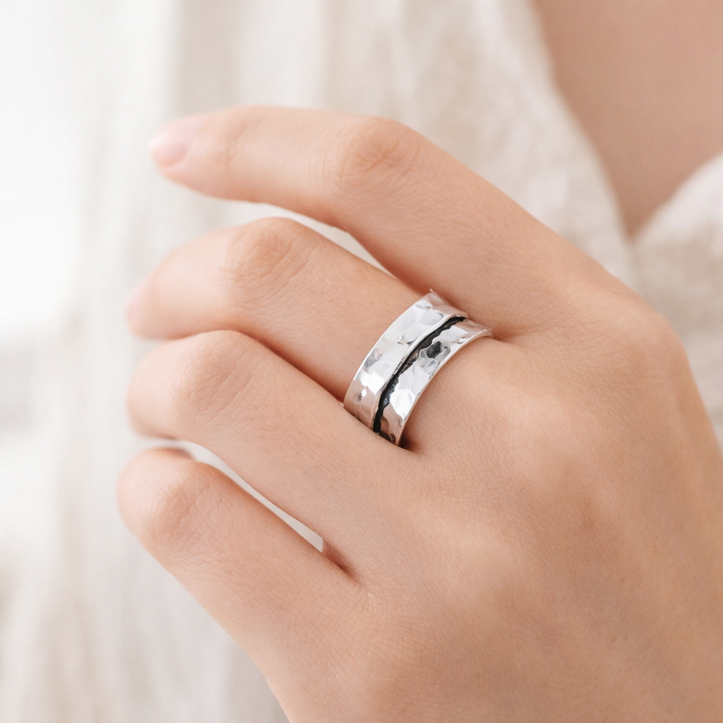 fidget ring, anxiety ring, spinner ring, worry ring, fidget jewelry, fidget ring for anxiety, spinning anxiety ring, anti-anxiety ring, stress relief ring, fidget ring for stress, fidget ring for adults, fidget ring for kids, fidget ring for women, fidget ring for men, discreet fidget ring, fidget ring for focus, fidget ring for work, calming ring for anxiety, ring to reduce stress, mental health support jewelry, stainless steel fidget ring, sterling silver fidget ring, gold spinner ring,