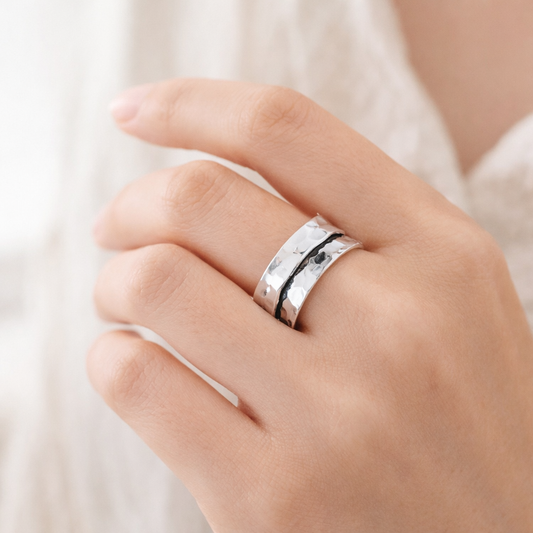 fidget ring, anxiety ring, spinner ring, worry ring, fidget jewelry, fidget ring for anxiety, spinning anxiety ring, anti-anxiety ring, stress relief ring, fidget ring for stress, fidget ring for adults, fidget ring for kids, fidget ring for women, fidget ring for men, discreet fidget ring, fidget ring for focus, fidget ring for work, calming ring for anxiety, ring to reduce stress, mental health support jewelry, stainless steel fidget ring, sterling silver fidget ring, gold spinner ring,