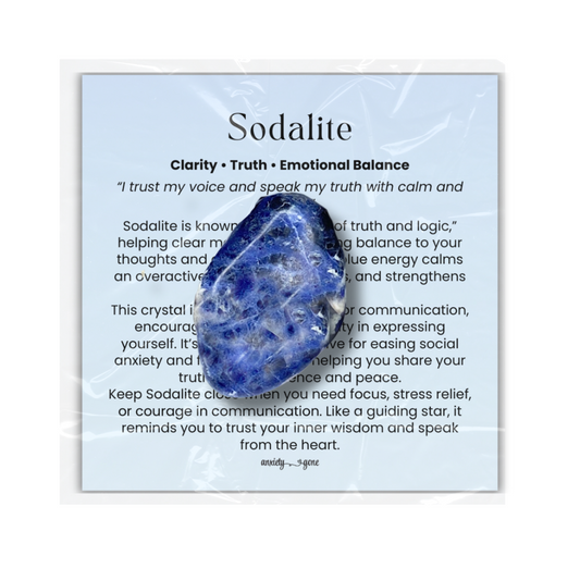 Sodalite Tumbled Stone 1–2 inches, polished deep blue healing crystal for clarity and truth, calming sodalite gemstone for stress relief and anxiety, natural sodalite pocket stone for meditation and mindfulness, sodalite crystal for emotional balance and communication, genuine sodalite stone for intuition and self-expression, tumbled gemstone for reiki and chakra healing, sodalite crystal gift for women and men
