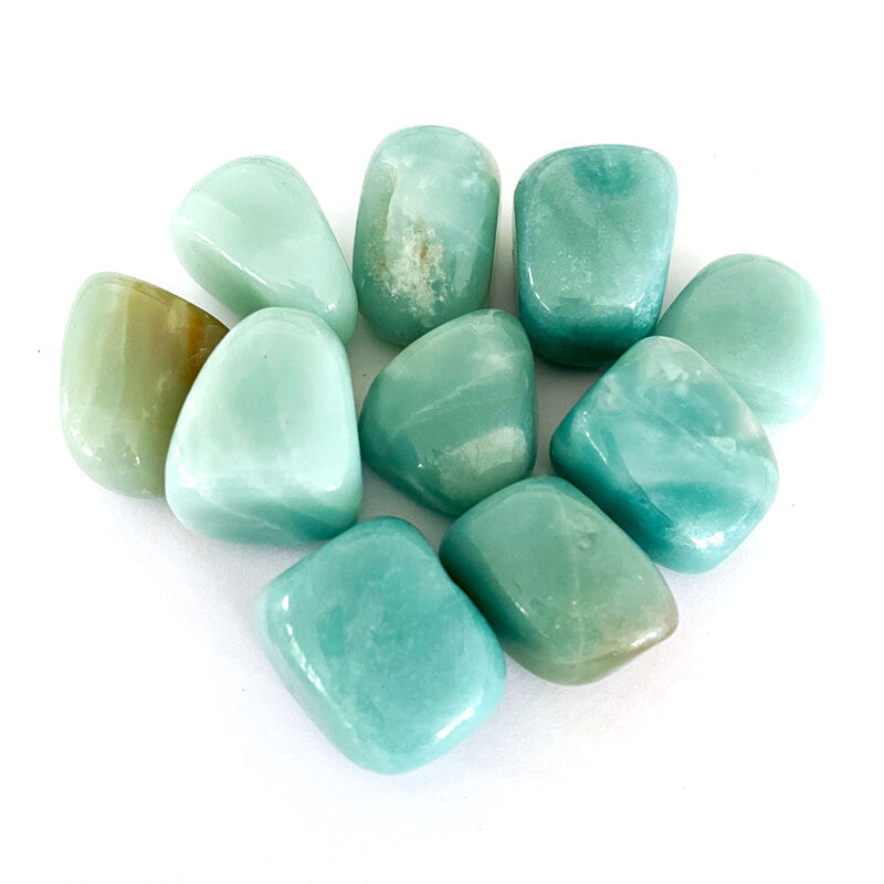 Amazonite Tumbled Stone 1–2 inches, polished turquoise-green healing crystal for stress relief and emotional balance, calming amazonite gemstone for anxiety and communication, natural amazonite pocket stone for meditation and mindfulness, crystal for courage truth and self-expression, genuine amazonite stone for chakra healing, amazonite gemstone gift for women and men, tumbled crystal for self-care and spiritual growth