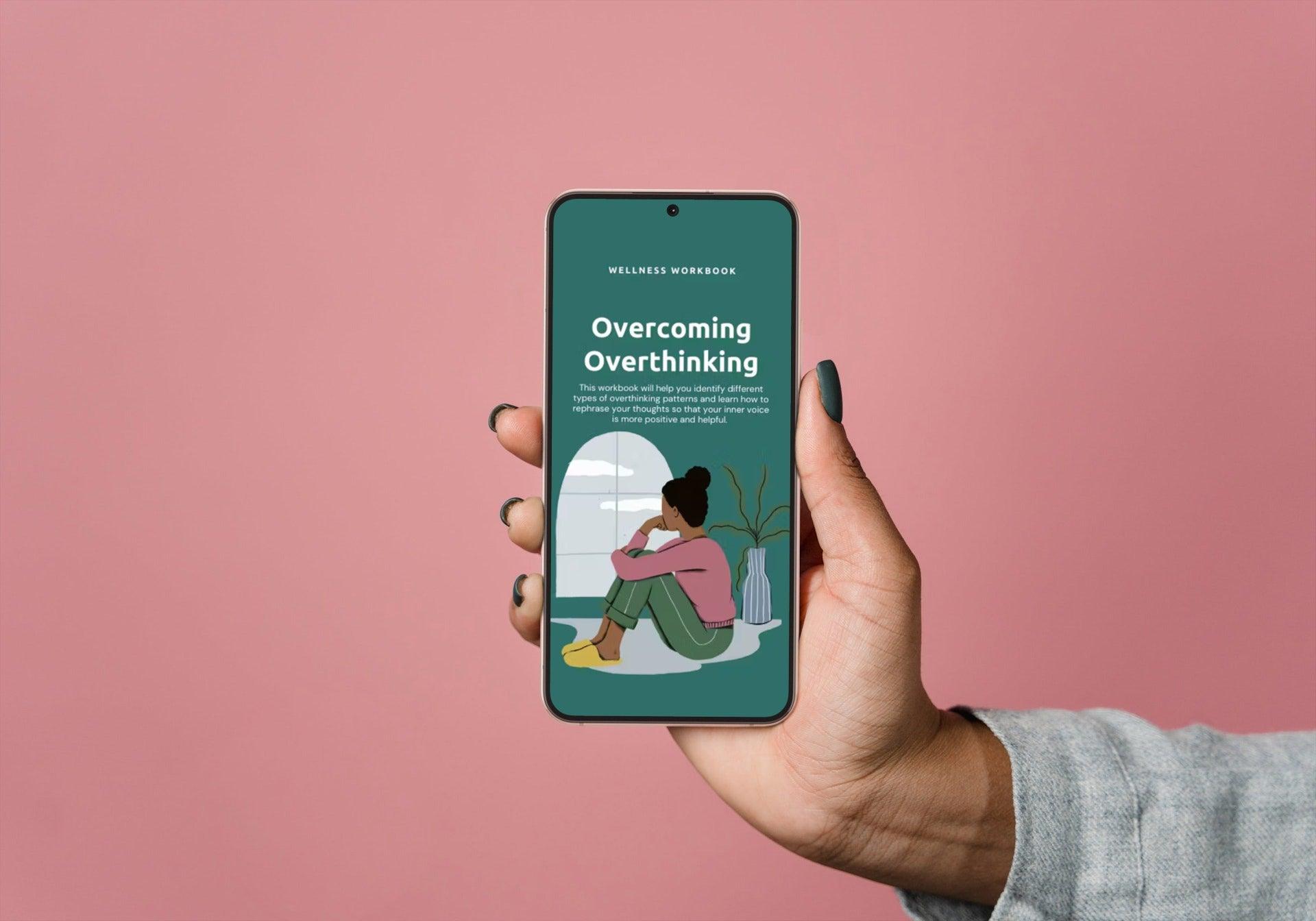 wellness workbook, digital workbook, overthinking methods, coping methods, mental health worksheets, digital worksheets, wellness worksheets, mental health journal, digital journal, techniques for overthinking,