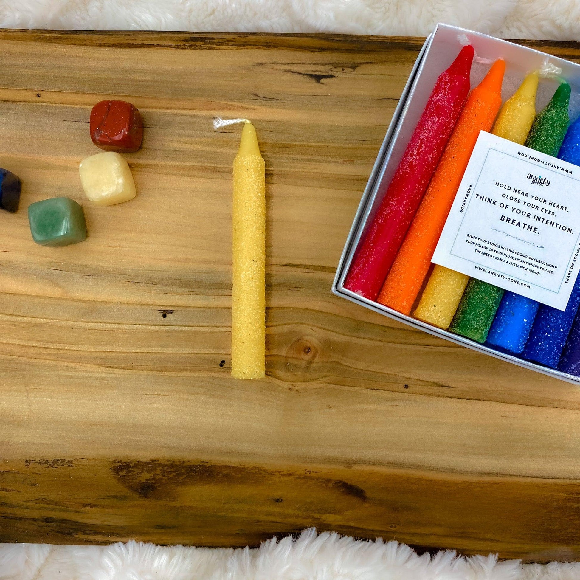 crystal candles, crystal pillar candles, pillar candles, chakra pillar candles, chakra candles, gemstone candles, spell candles, mini ritual candles, taper candles, spell candles, 