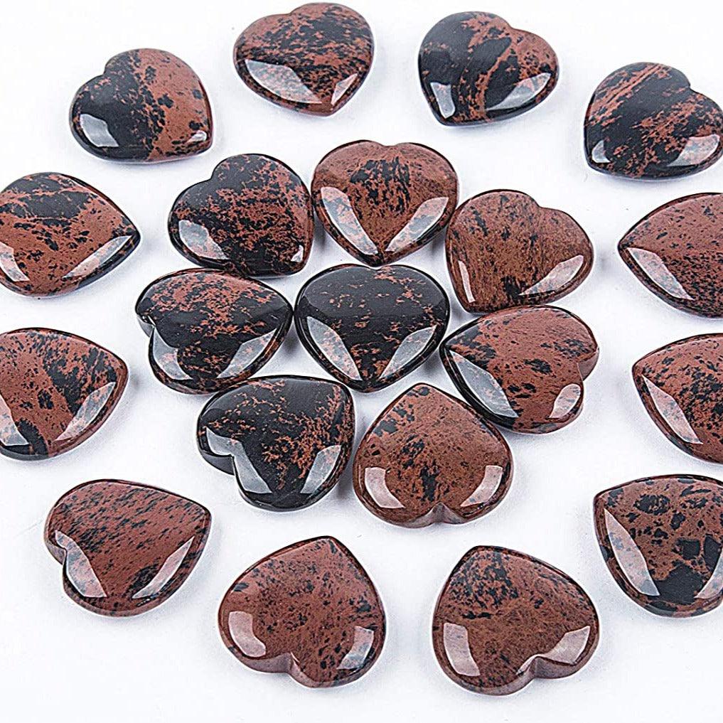 mahogany obsidian, mahogany obsidian heart, mahogany obsidian stones, mahogany obsidian worry stone, mahogany obsidian thumb stone, stones for anxiety, stones for panic, gemstones for anxiety, crystals for anxiety, mental health crystals, fidget tools, 