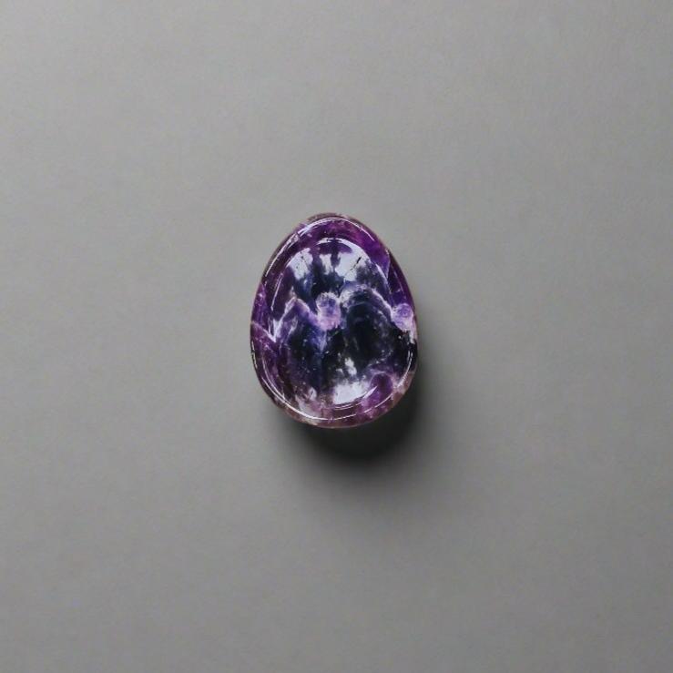 Amethyst Worry Stone for anxiety and stress relief, and healing crystal for mental health.