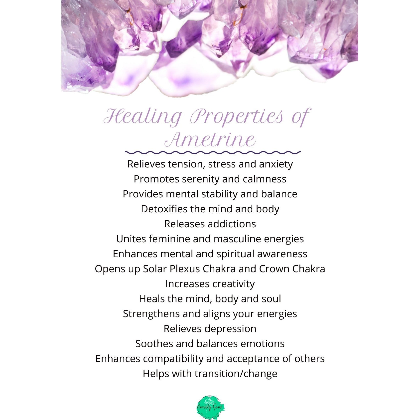 ametrine healing properties, ametrine stones, healing stones for anxiety, anxiety healing crystals, ametrine healing properties