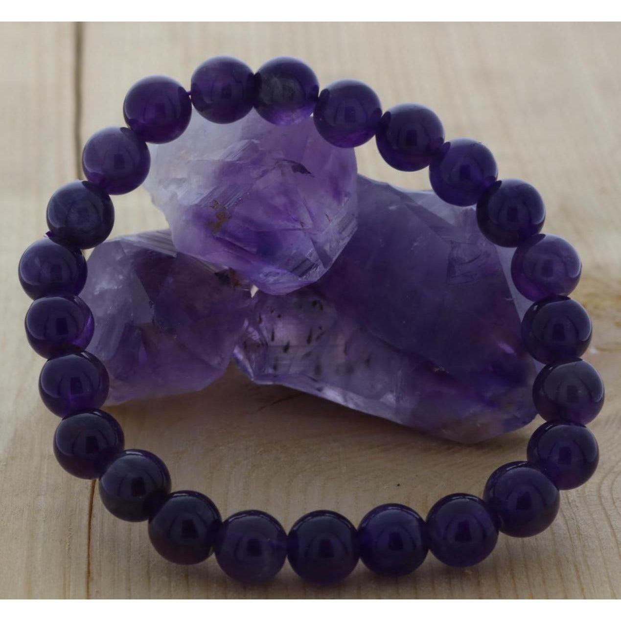 amethyst bracelet, amethyst jewelry, amethyst beads, amethyst beaded bracelet, amethyst anxiety