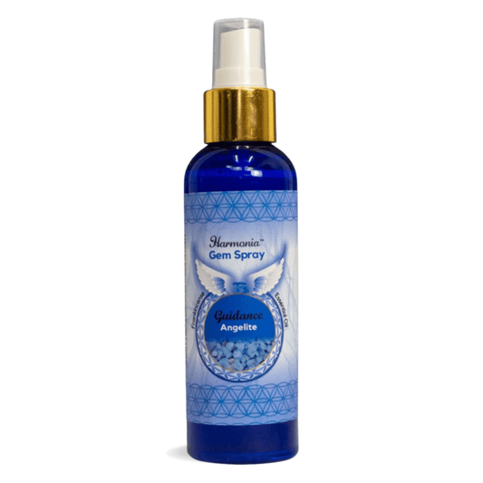 Angelite Frankincense Crystal Wellness Spray for anxiety relief, spiritual guidance, calming scent, and self-care rituals