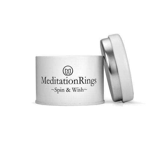 Sterling Silver Fidget Ring complimentary MeditationRings Tin and Travel Pouch