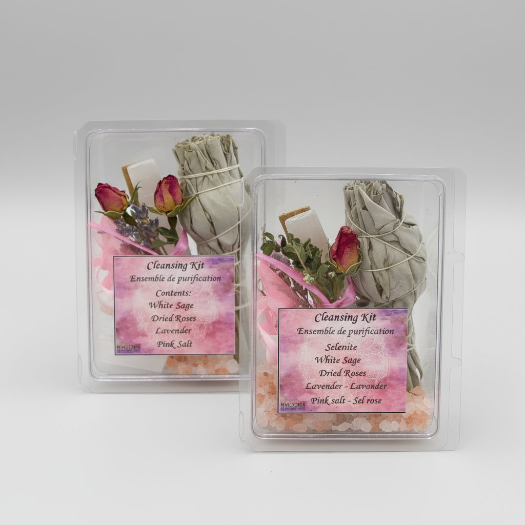 smudging kit, sage bundle, smudge kit, smudge set, beginners smudge, how to smudge, what do I need to smudge, tools for smudging, space clearing, energy clearing, smudging kits, crystal kits