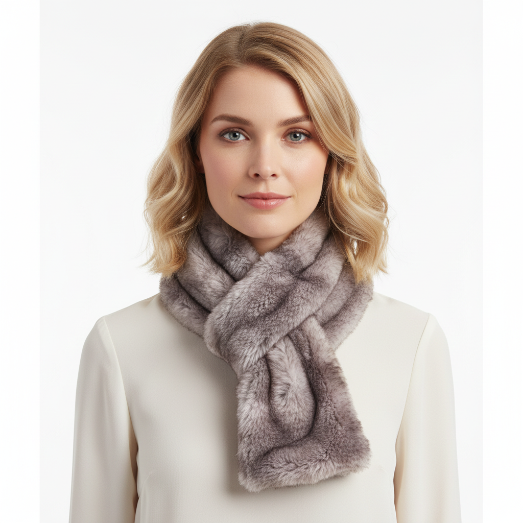 aromatherapy wrap, aromatherapy neck wrap, lavender neck wrap, faux fur neck wrap, tourmaline neck wrap, relaxus scarf, neck scarf,