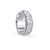 Maya Sterling Silver Meditation Ring with heart design and spinning band, displayed with complimentary tin and travel pouch