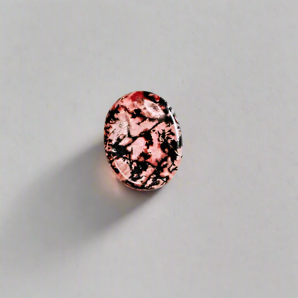 Rhodonite Worry Stone for anxiety, emotional healing, and compassion