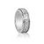 Sterling Silver Figit Ring with brushed rose-outlined spinning band, displayed with complimentary MeditationRings Tin and Travel Pouch