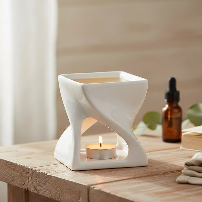 tealight candle oil burner, essential oil burner with tealight, ceramic tealight oil burner, aromatherapy tealight oil burner, oil burner for wax melts and essential oils, aromatherapy oil burner, tealight diffuser for essential oils, calming oil burner for rituals, spiritual oil burner for meditation, self-care oil burner