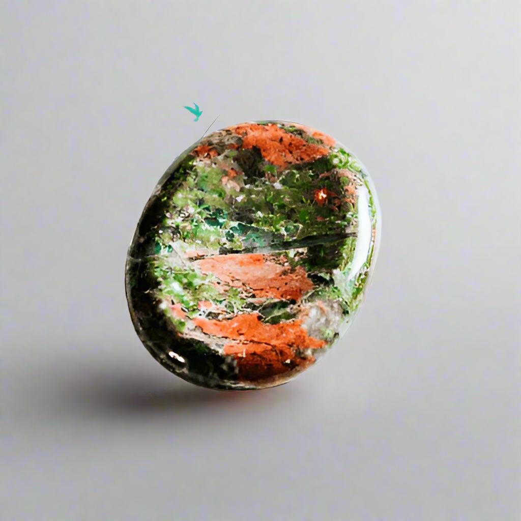 Unakite Worry Stone for anxiety, stress relief, emotional healing, and compassion.