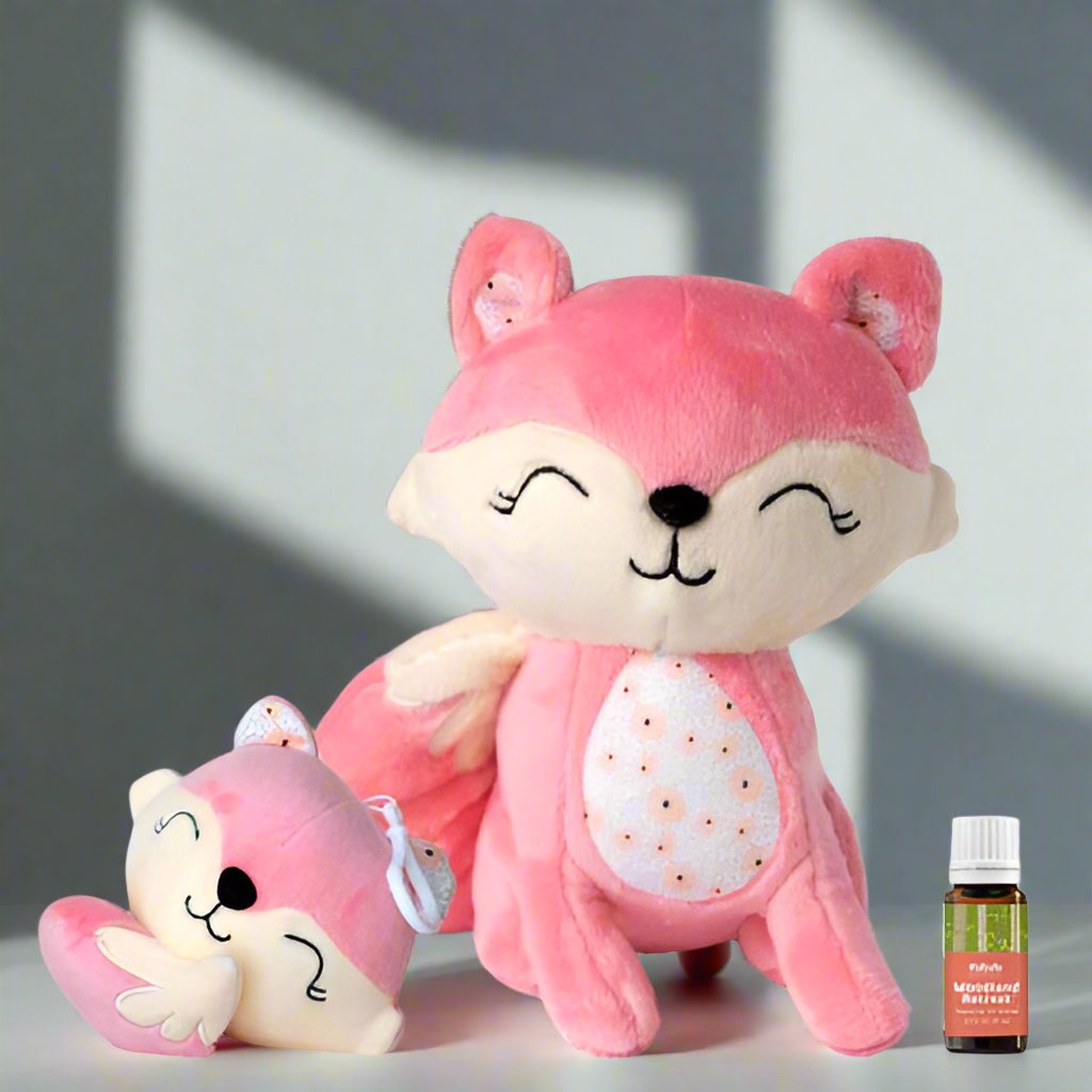 Essential oil stuffed animals  with Kid friendly essential oils, backpack clip, Safety Scent Cartridge, calming toy for kids, and aromatherapy gifts
