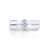 Sterling Silver Free-Floating Agoda Ring with white enamel spinning bands and CZ accent bar, displayed with complimentary MeditationRings Tin and Travel Pouch